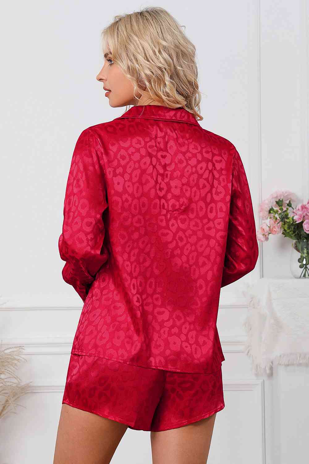 Long Sleeve Shirt and Shorts Lounge Set Loungewear Krazy Heart Designs Boutique   
