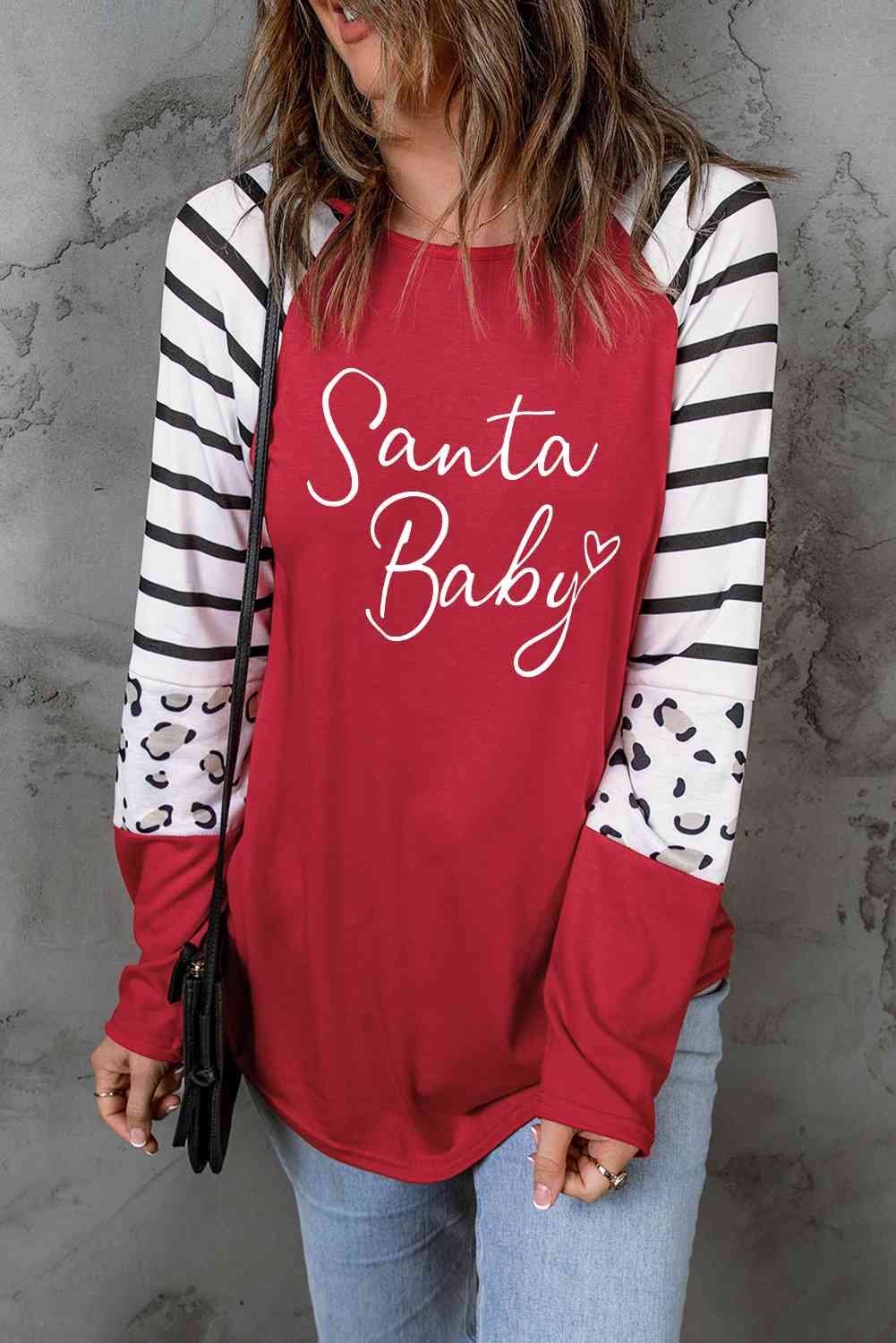 SANTA BABY Graphic Long Sleeve T-Shirt  Krazy Heart Designs Boutique   