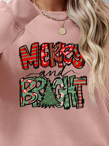 MERRY AND BRIGHT Long Sleeve Sweatshirt (9 Colors)  Krazy Heart Designs Boutique   