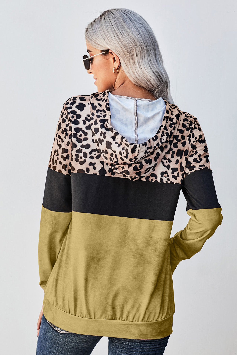 Leopard Color Block Hoodie (5 Colors)  Krazy Heart Designs Boutique   