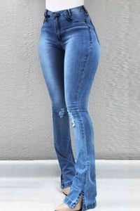 KHD Buttoned Slit Jeans  Krazy Heart Designs Boutique Medium S 