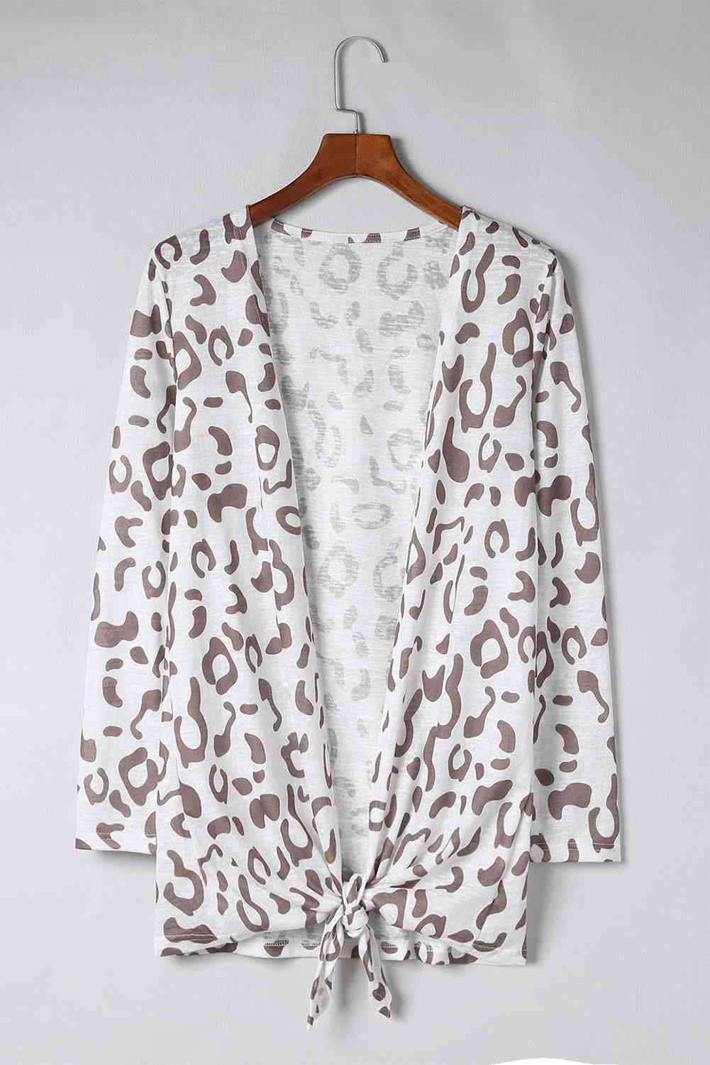 Leopard Print Long-Sleeve Open Front Cardigan coats Krazy Heart Designs Boutique   
