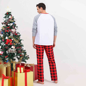 MERRY CHRISTMAS Graphic Top and Plaid Pajama Set for Men  Krazy Heart Designs Boutique   
