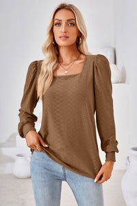 Square Neck Puff Sleeve Blouse (8 Colors)  Krazy Heart Designs Boutique   