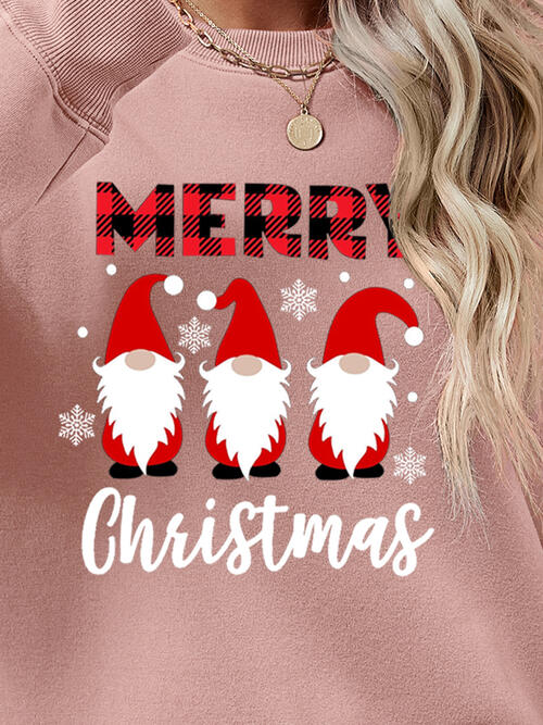 MERRY CHRISTMAS Long Sleeve Sweatshirt (9 Colors) Shirts & Tops Krazy Heart Designs Boutique   