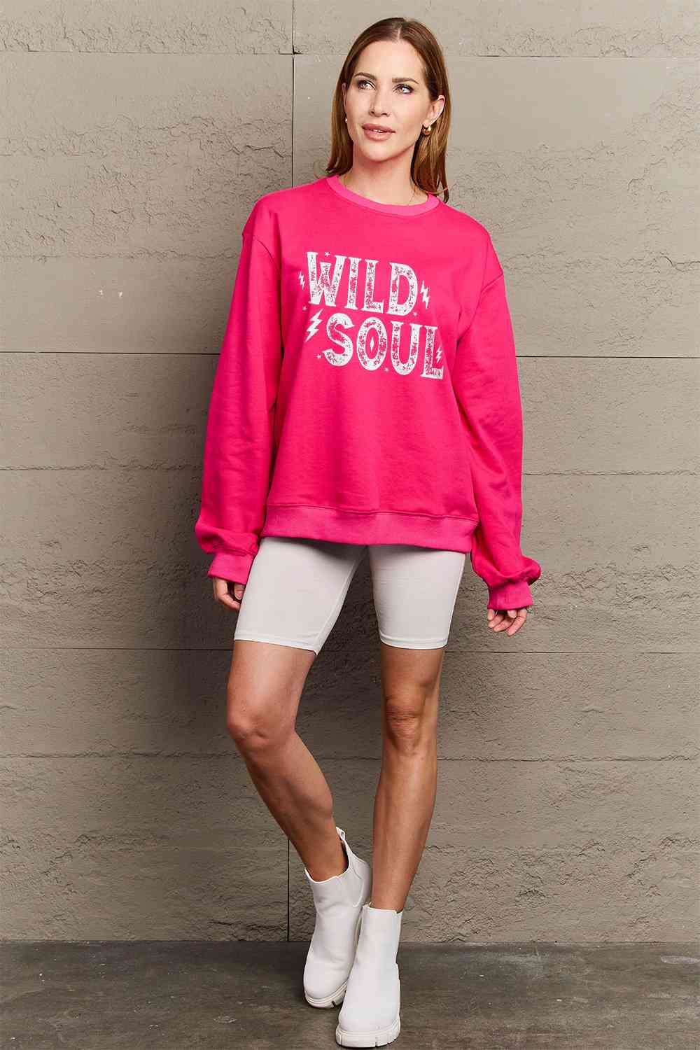 Simply Love Full Size WILD SOUL Graphic Sweatshirt (5 Colors)  Krazy Heart Designs Boutique   