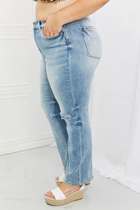 Judy Blue Natalie Full Size Distressed Straight Leg Jeans  Krazy Heart Designs Boutique   