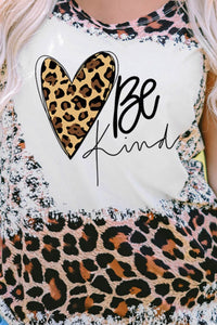 KHD BE KIND Graphic Leopard Print Tank  Krazy Heart Designs Boutique   