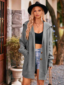 Dropped Shoulder Long Sleeve Cardigan (3 Colors)  Krazy Heart Designs Boutique   