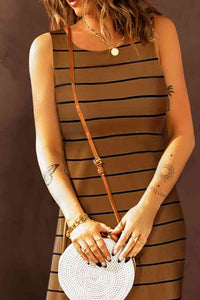 Striped Slit Sleeveless Maxi Dress (2 Colors)  Krazy Heart Designs Boutique   