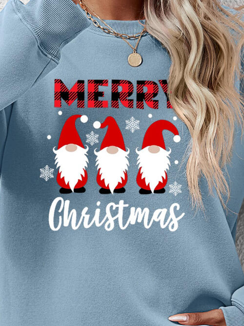 MERRY CHRISTMAS Long Sleeve Sweatshirt (9 Colors) Shirts & Tops Krazy Heart Designs Boutique   