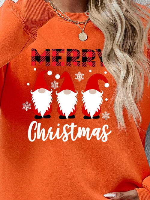 MERRY CHRISTMAS Long Sleeve Sweatshirt (9 Colors) Shirts & Tops Krazy Heart Designs Boutique   