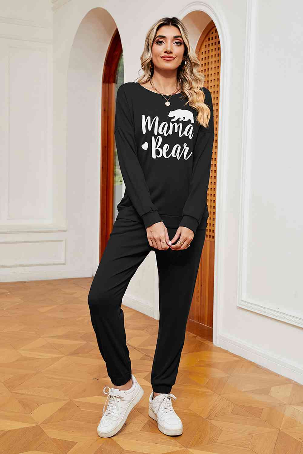 MAMA BEAR Graphic Sweatshirt and Sweatpants Set (5 Colors) Loungewear Krazy Heart Designs Boutique   