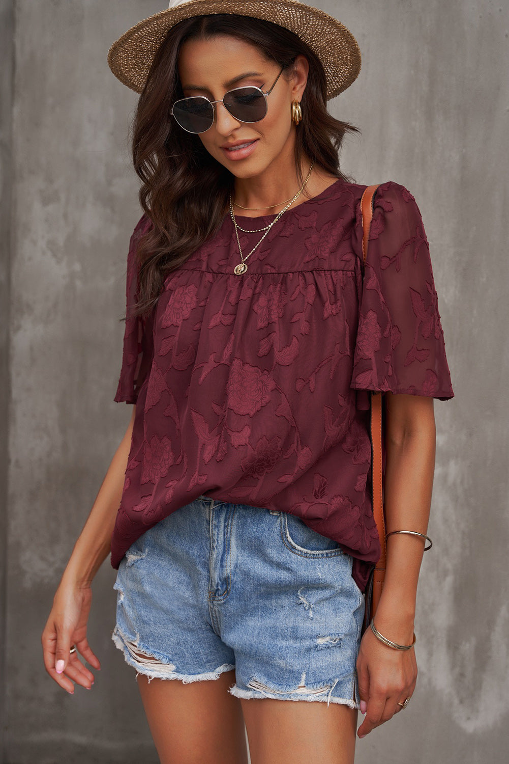 Round Neck Puff Sleeve Blouse (11 Colors)  Krazy Heart Designs Boutique   