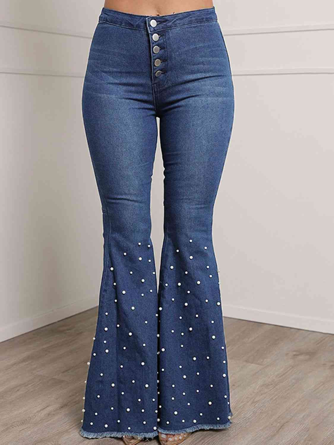 KHD Button Fly Flare Jeans (2 Colors)  Krazy Heart Designs Boutique Medium S 
