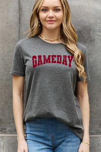 Simply Love Full Size GAMEDAY Graphic Cotton Tee (2 Colors)  Krazy Heart Designs Boutique Charcoal S 