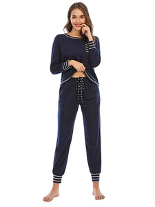 Round Neck Top and Pants Lounge Set (3 Colors) Loungewear Krazy Heart Designs Boutique   