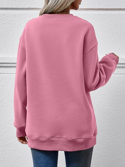 MERRY CHRISTMAS Round Neck Long Sleeve Sweatshirt (9 colors) Shirts & Tops Krazy Heart Designs Boutique   