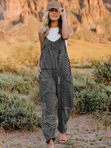 Sleeveless Patchwork Jumpsuit with Pockets (5 Colors)  Krazy Heart Designs Boutique Charcoal S 