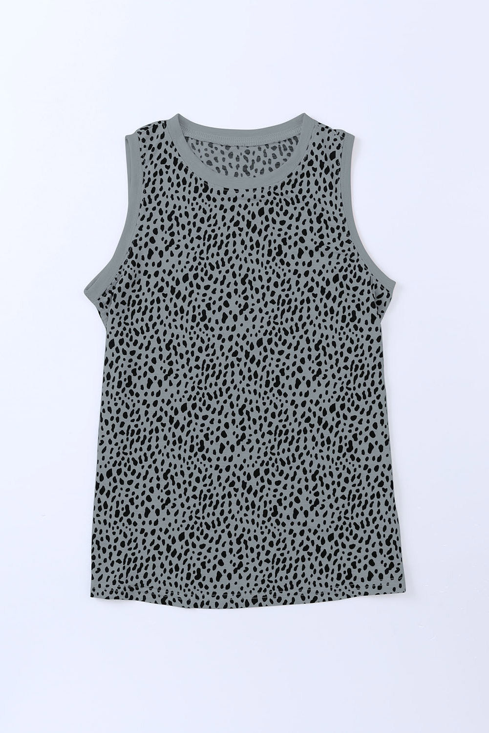 Leopard Printed Round Neck Tank  Krazy Heart Designs Boutique   