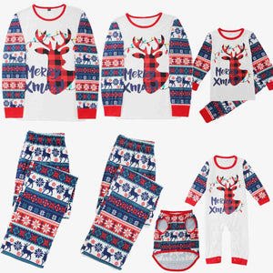 MERRY XMAS Reindeer Graphic Pajama Jumpsuit for Baby  Krazy Heart Designs Boutique   