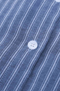 Striped Button-Front Half Sleeve Shirt (2 Colors)  Krazy Heart Designs Boutique   