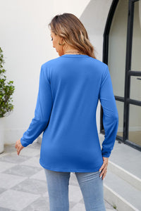 V-Neck Ruched Long Sleeve Blouse (5 Colors)  Krazy Heart Designs Boutique   