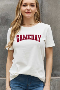 Simply Love Full Size GAMEDAY Graphic Cotton Tee (2 Colors)  Krazy Heart Designs Boutique Bleach S 