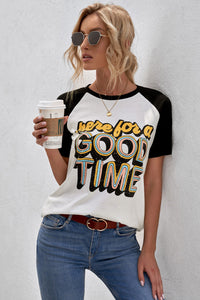 HERE FOR A GOOD TIME Tee Shirt  Krazy Heart Designs Boutique White S 