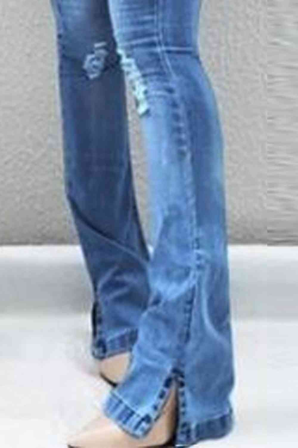 KHD Buttoned Slit Jeans  Krazy Heart Designs Boutique   