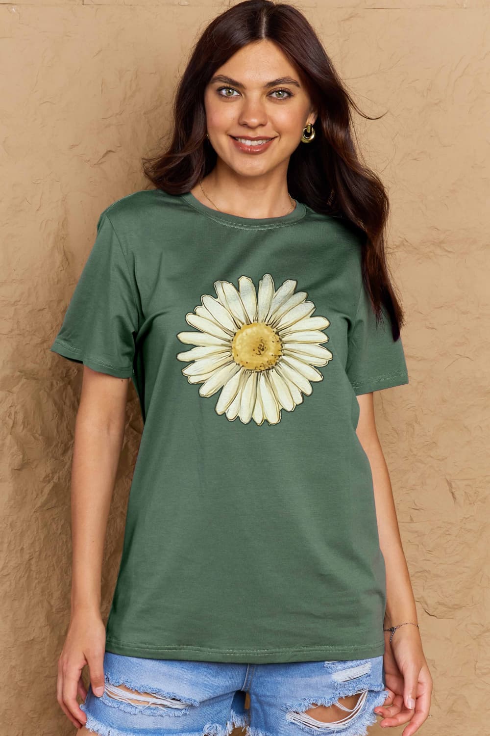 Simply Love Full Size FLOWER Graphic Cotton Tee  Krazy Heart Designs Boutique   