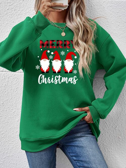 MERRY CHRISTMAS Long Sleeve Sweatshirt (9 Colors) Shirts & Tops Krazy Heart Designs Boutique Green S 