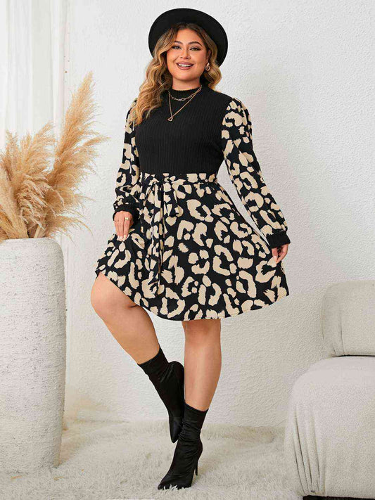 Plus Size Splicing Dress  Krazy Heart Designs Boutique Black 1XL 