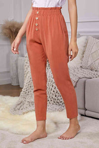 Linen Blend Pocketed Pants (2 Colors)  Krazy Heart Designs Boutique   