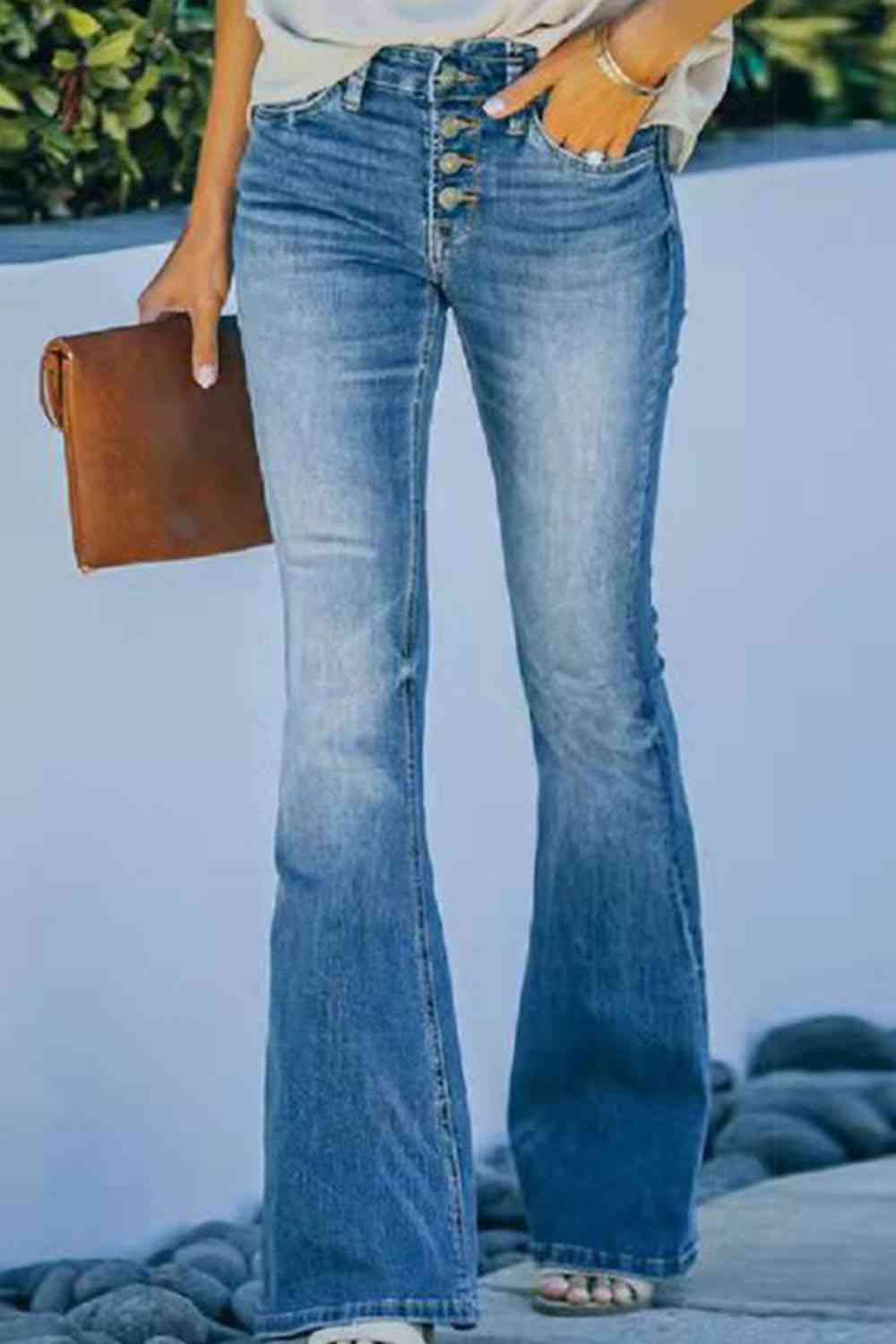 KHD Wide Leg Long Jeans  Krazy Heart Designs Boutique   