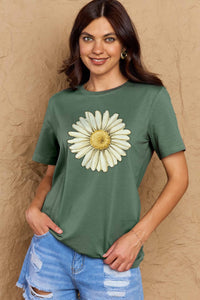 Simply Love Full Size FLOWER Graphic Cotton Tee  Krazy Heart Designs Boutique   