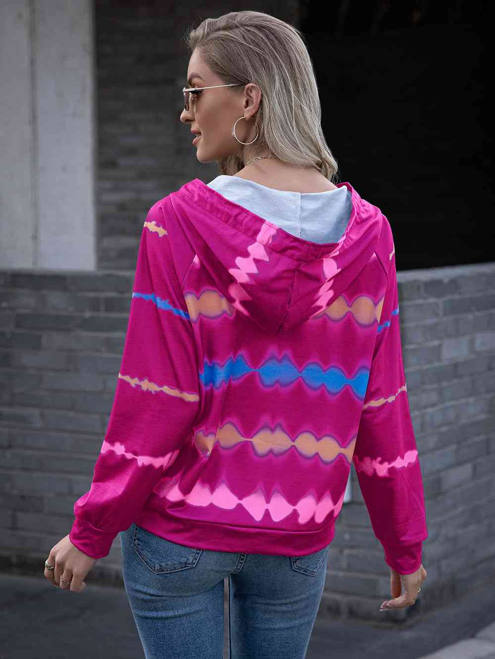 Tie Dye Raglan Sleeve Hoodie (3 Colors) Shirts & Tops Krazy Heart Designs Boutique   