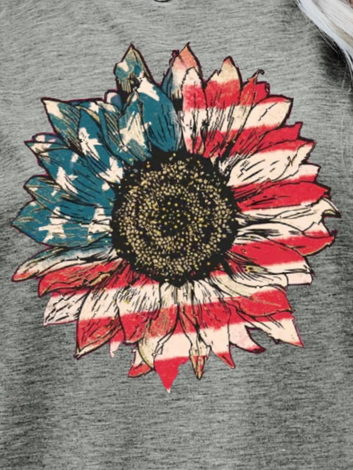 US Flag Flower Graphic Tee (5 Colors)  Krazy Heart Designs Boutique   
