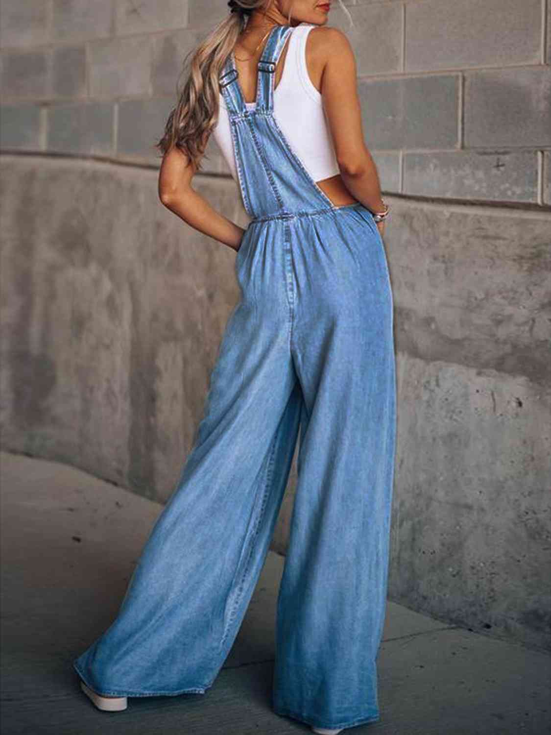 Wide Leg Denim Overalls Outfit Sets Krazy Heart Designs Boutique   