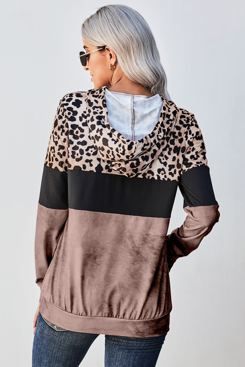 Leopard Color Block Hoodie (5 Colors)  Krazy Heart Designs Boutique   