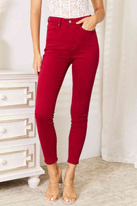 Judy Blue Full Size High Waist Tummy Control Skinny Jeans  Krazy Heart Designs Boutique Deep Red 0(24) 
