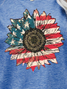 US Flag Flower Graphic Tee (5 Colors)  Krazy Heart Designs Boutique   