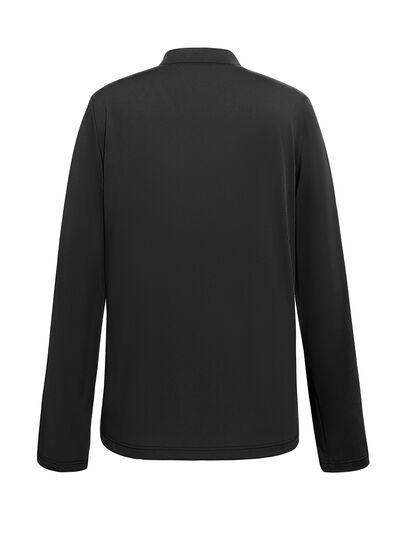 Decorative Button Notched Long Sleeve T-Shirt Shirts & Tops Krazy Heart Designs Boutique   