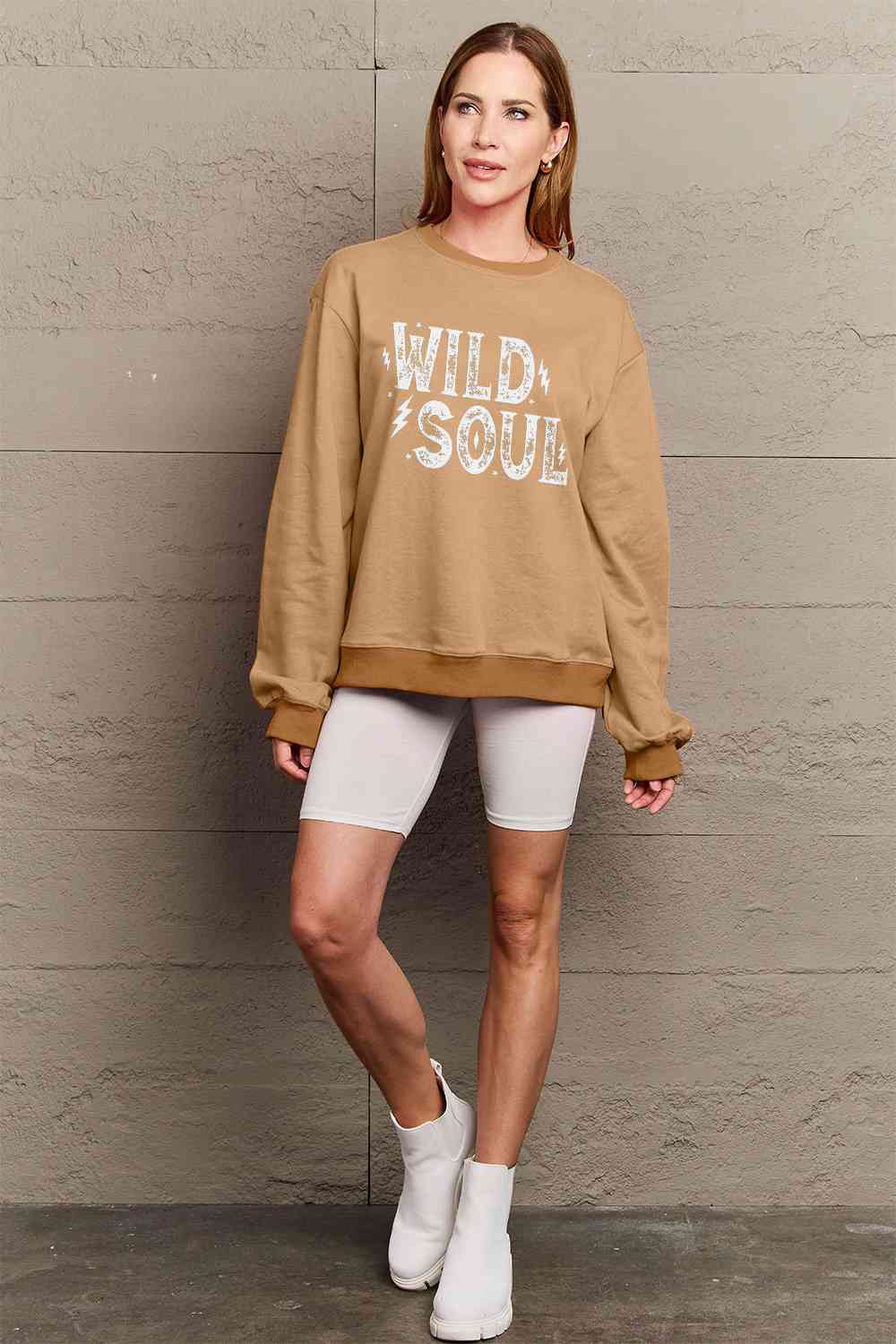 Simply Love Full Size WILD SOUL Graphic Sweatshirt (5 Colors)  Krazy Heart Designs Boutique   