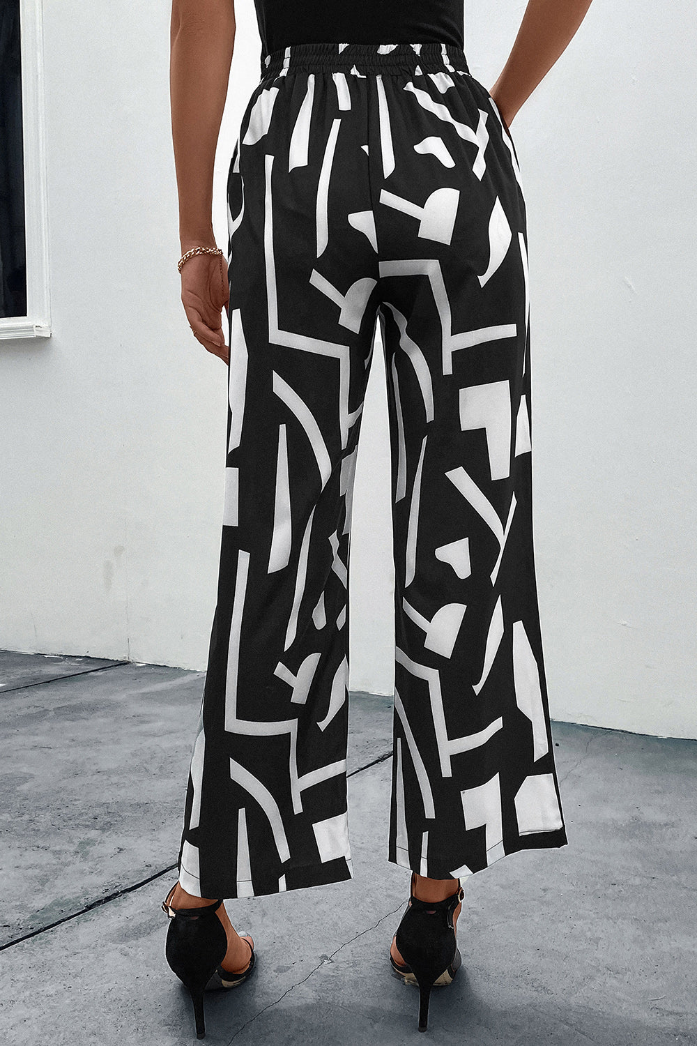 Printed Straight Leg Pants with Pockets  Krazy Heart Designs Boutique   