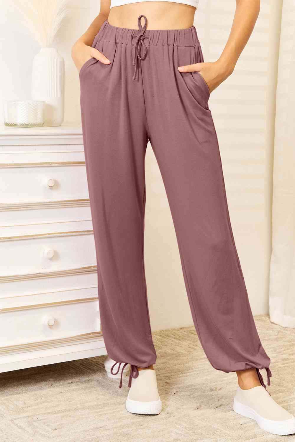 Basic Bae Full Size Soft Rayon Drawstring Pants with Pockets (3 Colors) pant Krazy Heart Designs Boutique   