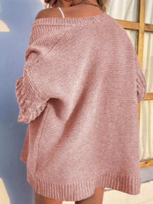 Open Front Cable-Knit Cardigan (4 Colors) coats Krazy Heart Designs Boutique   