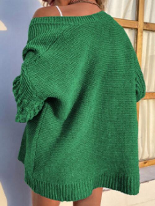 Open Front Cable-Knit Cardigan (4 Colors) coats Krazy Heart Designs Boutique   