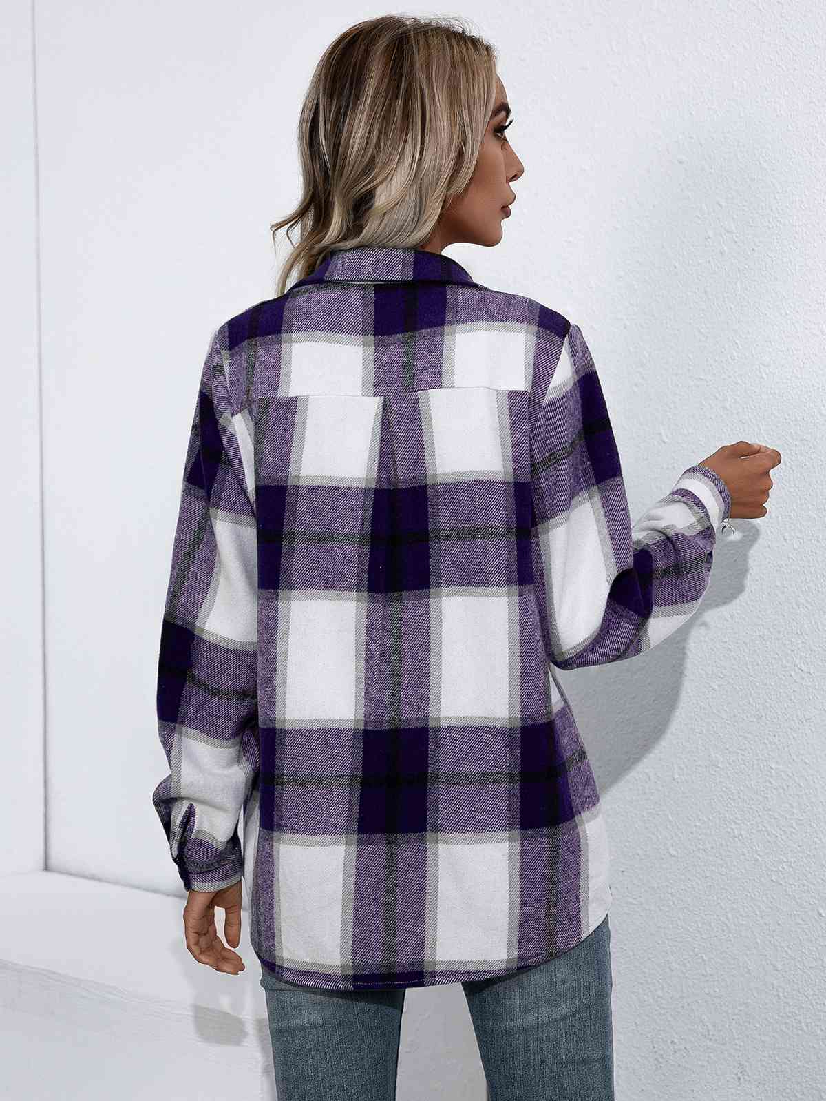 Plaid Button Up Flannel Shirt (5 Colors) Shirts & Tops Krazy Heart Designs Boutique   