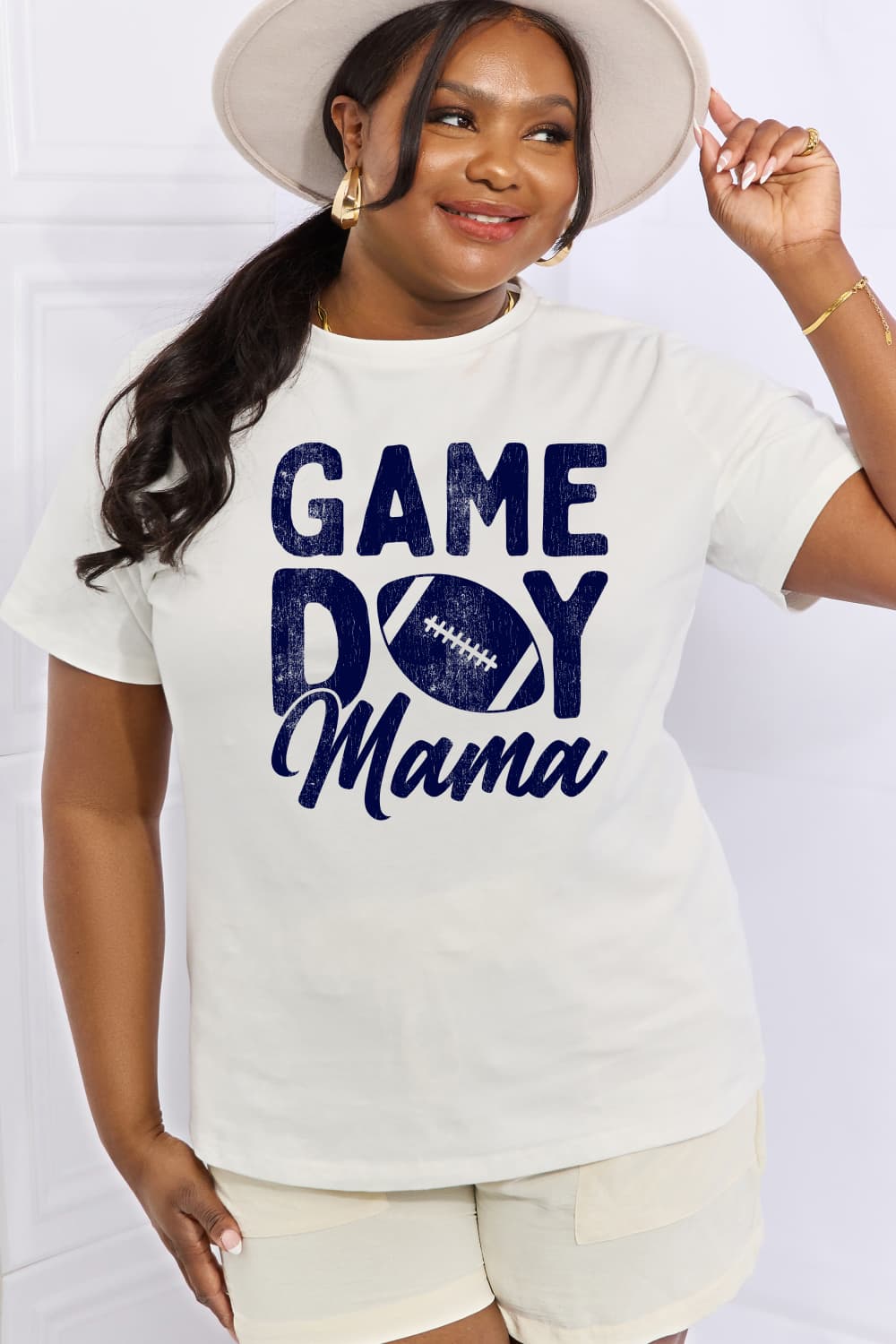 Simply Love Full Size GAMEDAY MAMA Graphic Cotton Tee (2 Colors)  Krazy Heart Designs Boutique   
